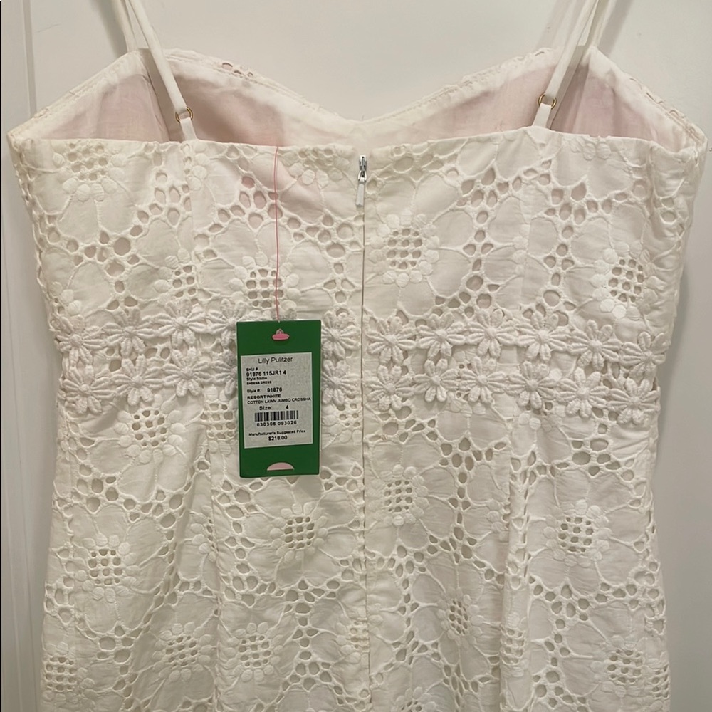 Lilly Pulitzer Sheena Dress: Creamy White Floral Lace - Picture 3 of 6
